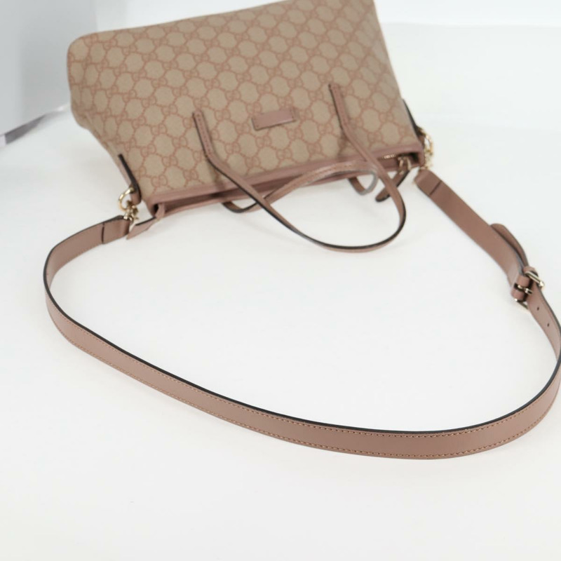 【日本直送】GUCCI GG Supreme 手提包 PVC 兩用款 粉紅金 353440 正品 ki5957-8
