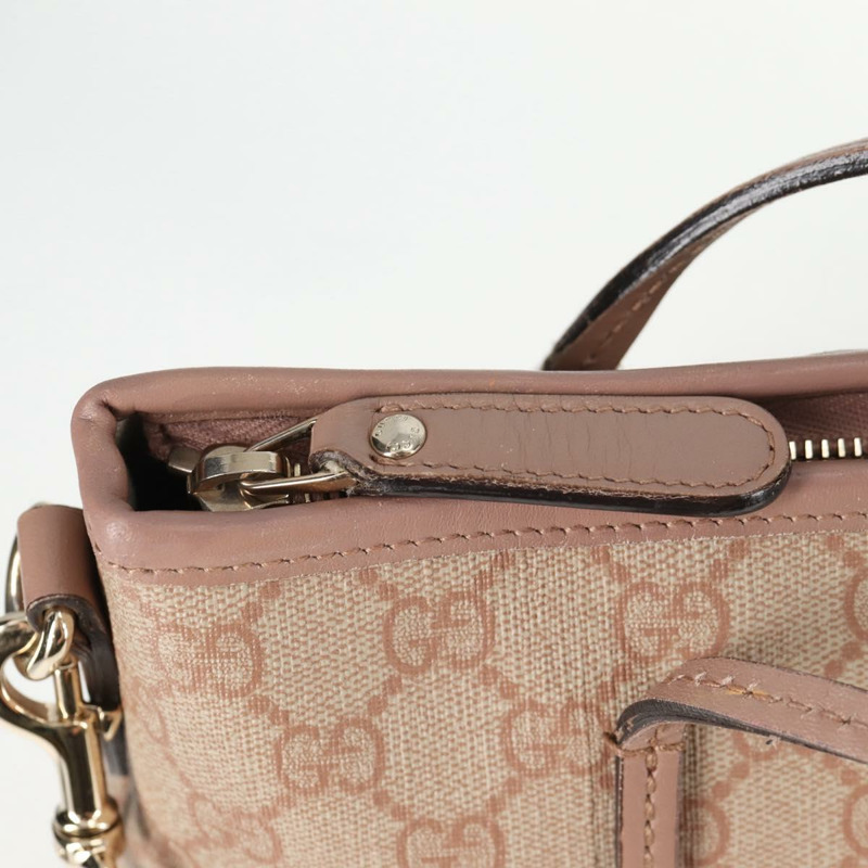 【日本直送】GUCCI GG Supreme 手提包 PVC 兩用款 粉紅金 353440 正品 ki5957-9