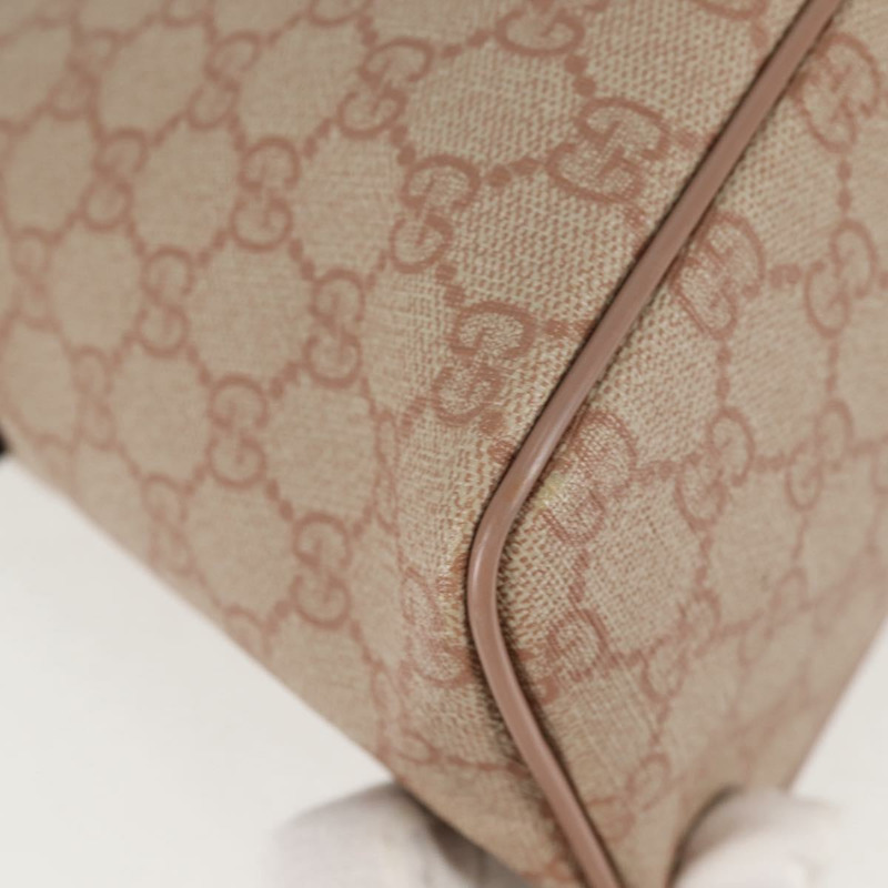 【日本直送】GUCCI GG Supreme 手提包 PVC 兩用款 粉紅金 353440 正品 ki5957-17