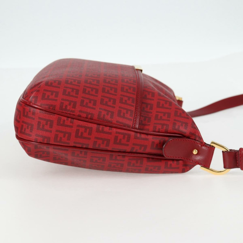 【日本直送】FENDI Zucchino 帆布單肩包 PVC 紅金 正品 129767V-3