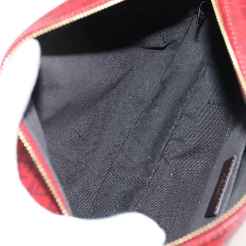 【日本直送】FENDI Zucchino 帆布單肩包 PVC 紅金 正品 129767V-9