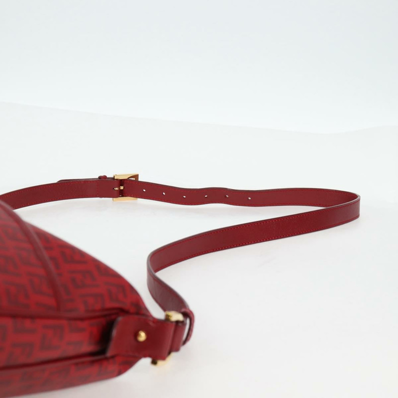 【日本直送】FENDI Zucchino 帆布單肩包 PVC 紅金 正品 129767V-13