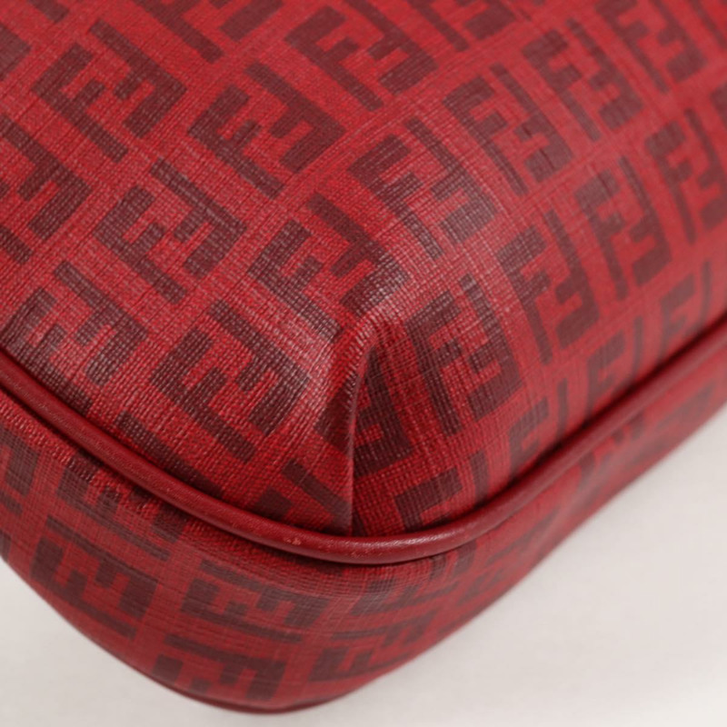 【日本直送】FENDI Zucchino 帆布單肩包 PVC 紅金 正品 129767V-14