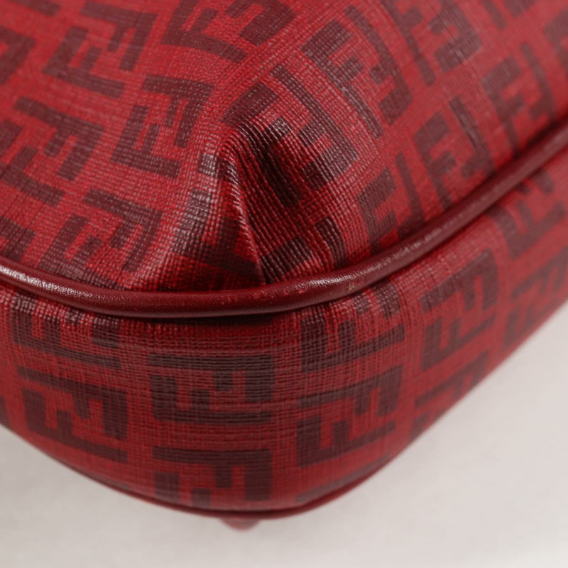 【日本直送】FENDI Zucchino 帆布單肩包 PVC 紅金 正品 129767V-16