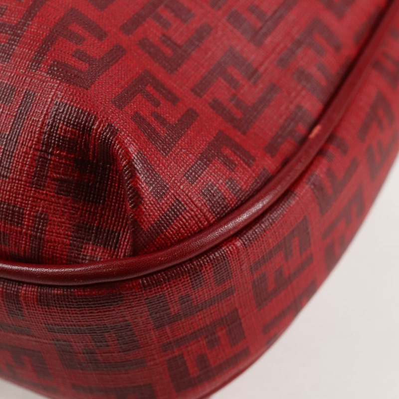 【日本直送】FENDI Zucchino 帆布單肩包 PVC 紅金 正品 129767V-17