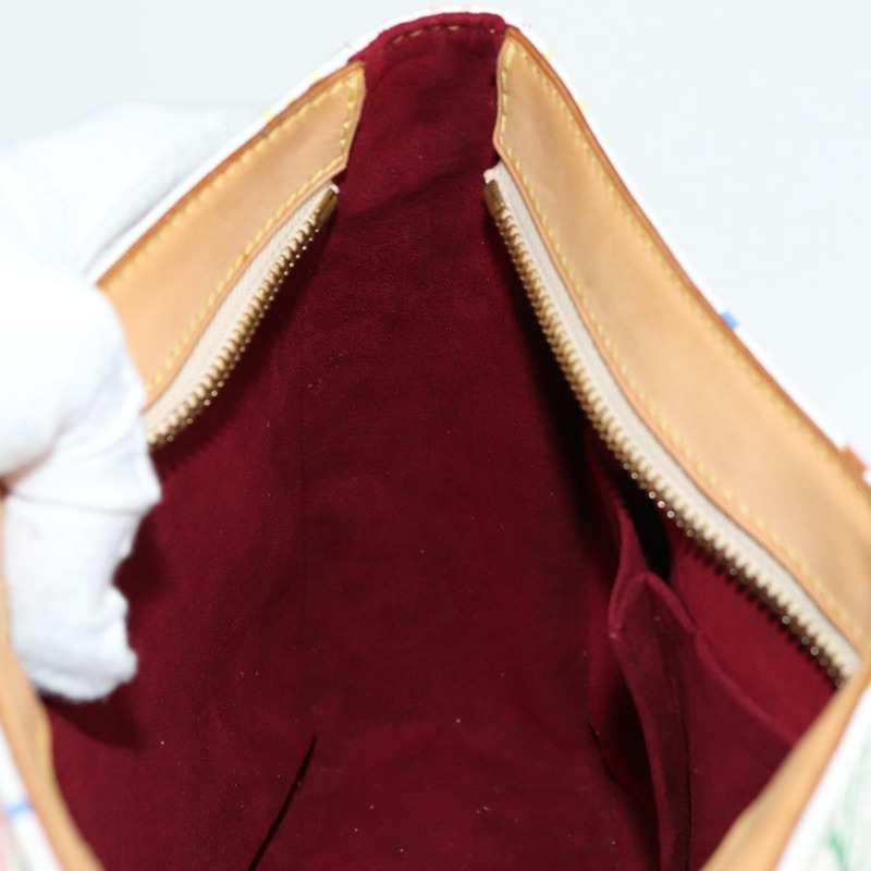 【日本直送】路易威登 Monogram Multicolor Lodge GM 手袋 白色 M40051 正品 136625V-22