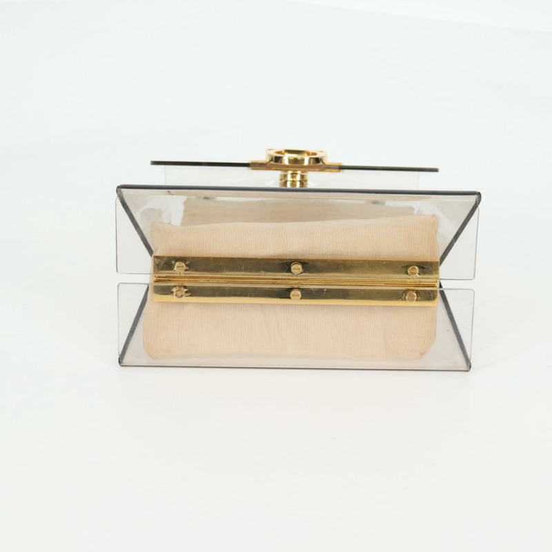 【日本直送】Salvatore Ferragamo 手提包 塑膠 透明 金色 正品 138346A-4
