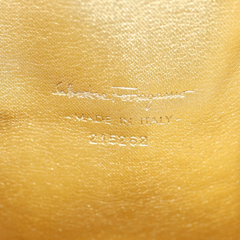 【日本直送】Salvatore Ferragamo 手提包 塑膠 透明 金色 正品 138346A-11