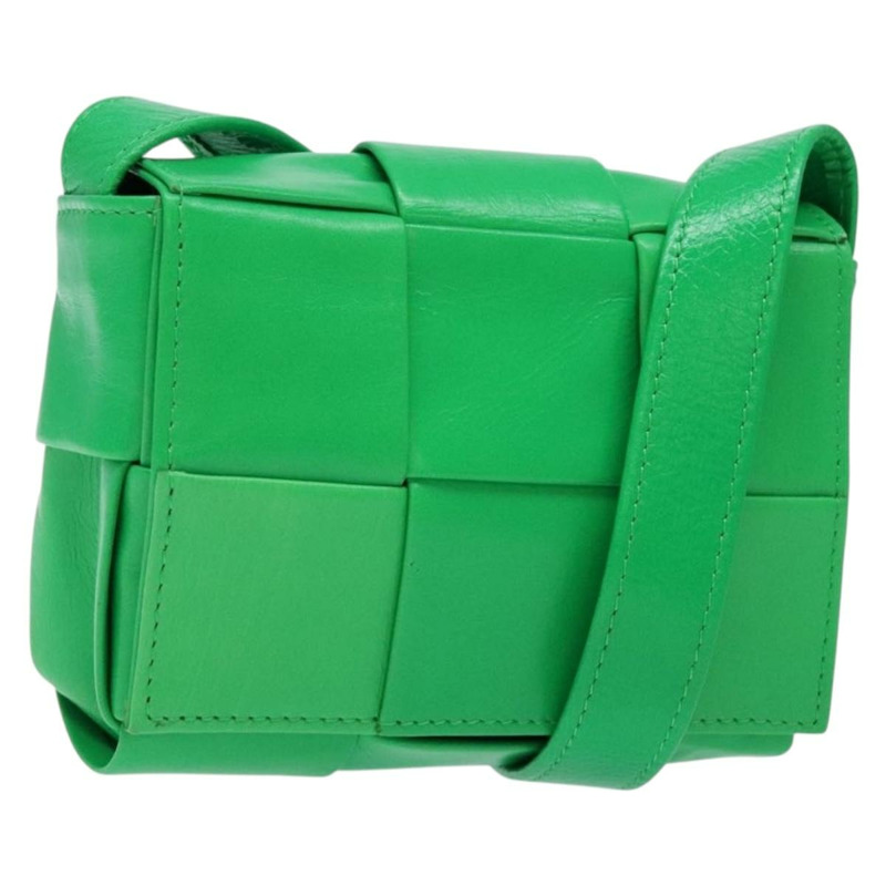 【日本直送】BOTTEGA VENETA Candy Cassette 單肩包 皮革 綠色 正品 137872-0