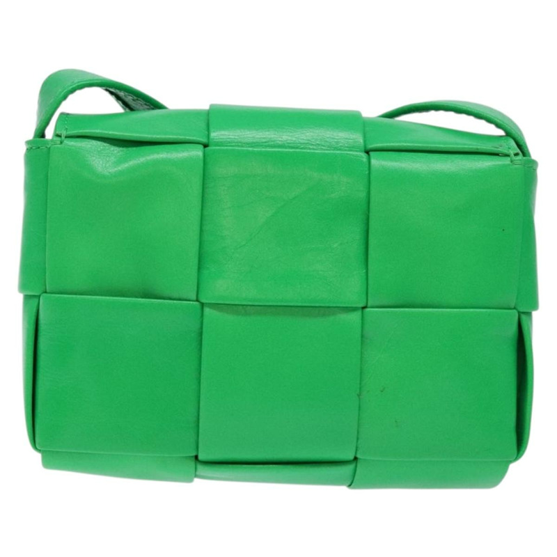 【日本直送】BOTTEGA VENETA Candy Cassette 單肩包 皮革 綠色 正品 137872-1