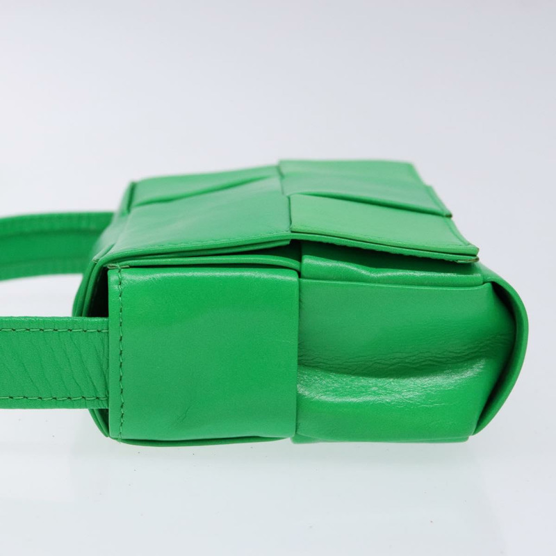 【日本直送】BOTTEGA VENETA Candy Cassette 單肩包 皮革 綠色 正品 137872-3