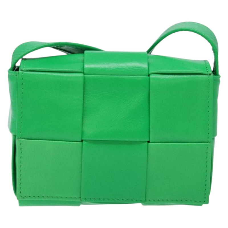 【日本直送】BOTTEGA VENETA Candy Cassette 單肩包 皮革 綠色 正品 137872-12