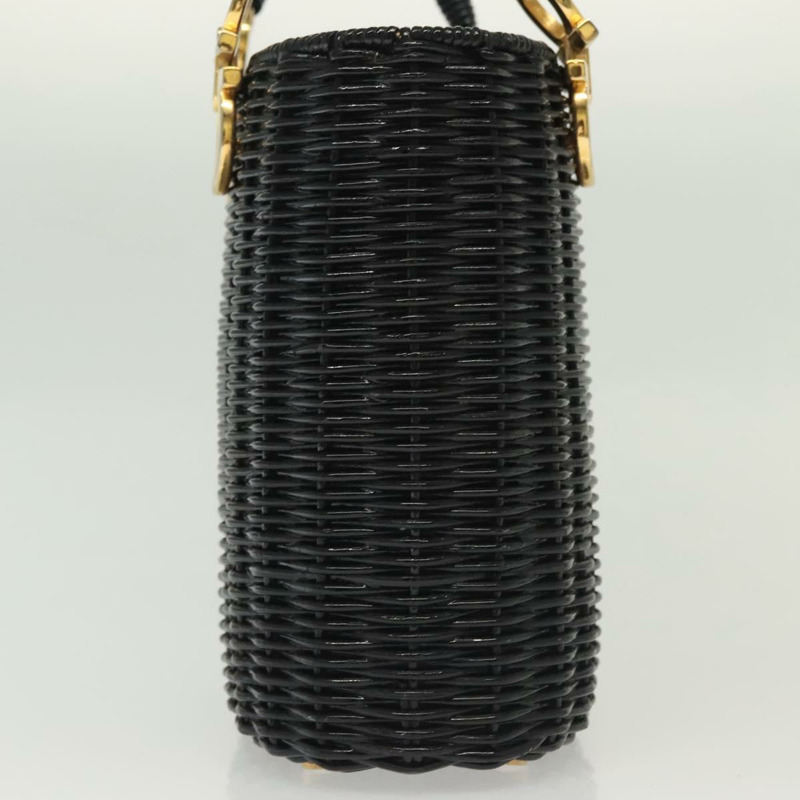 【日本直送】Salvatore Ferragamo Gancini 手提包 藤條 黑金 正品 138876A-2