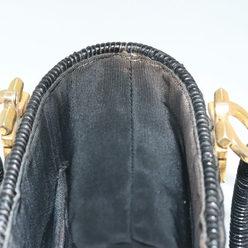 【日本直送】Salvatore Ferragamo Gancini 手提包 藤條 黑金 正品 138876A-16