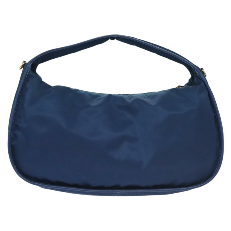 【日本直送】PRADA 手提包 尼龍 2way 藍色 金色 正品 138847-1