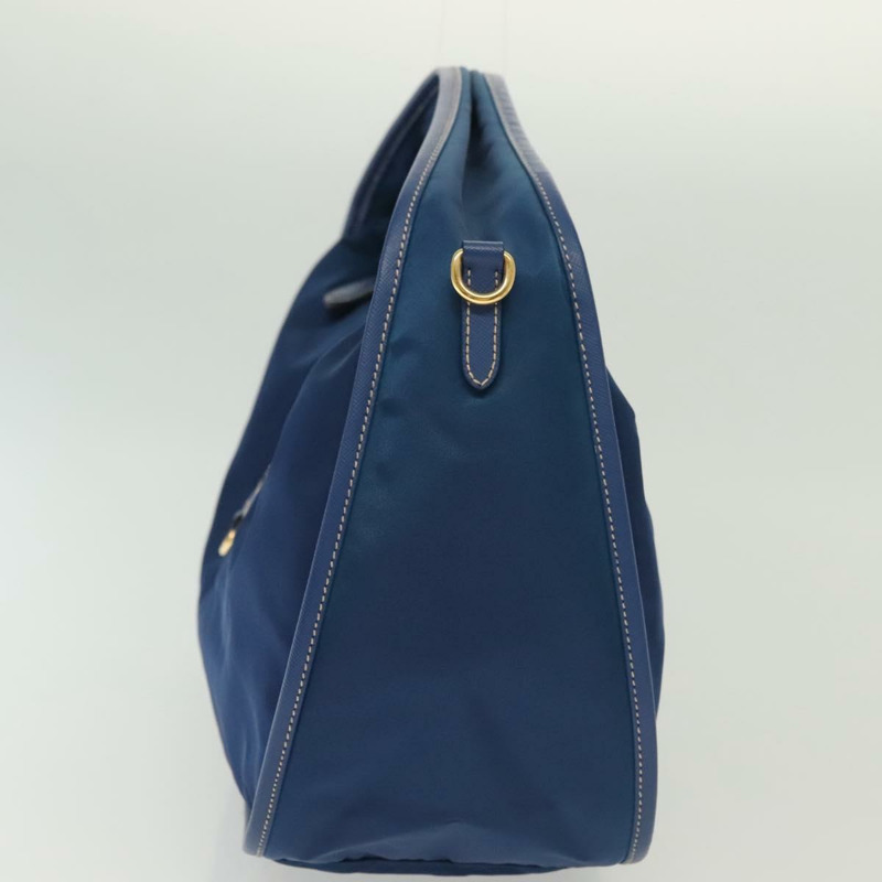 【日本直送】PRADA 手提包 尼龍 2way 藍色 金色 正品 138847-2