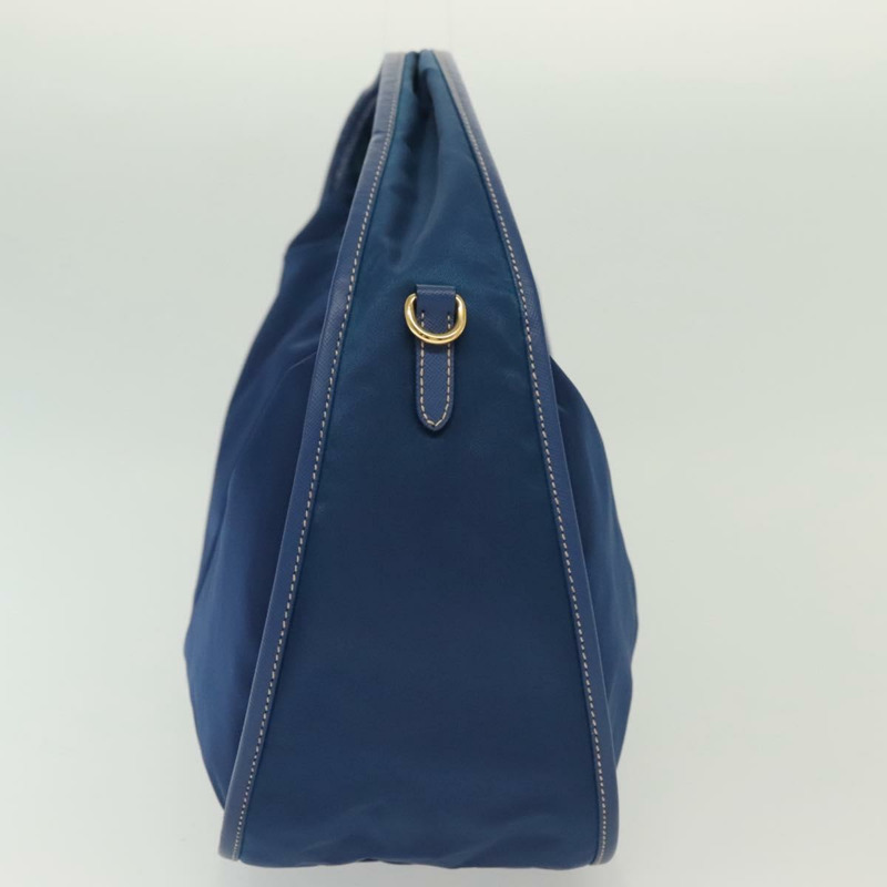 【日本直送】PRADA 手提包 尼龍 2way 藍色 金色 正品 138847-3