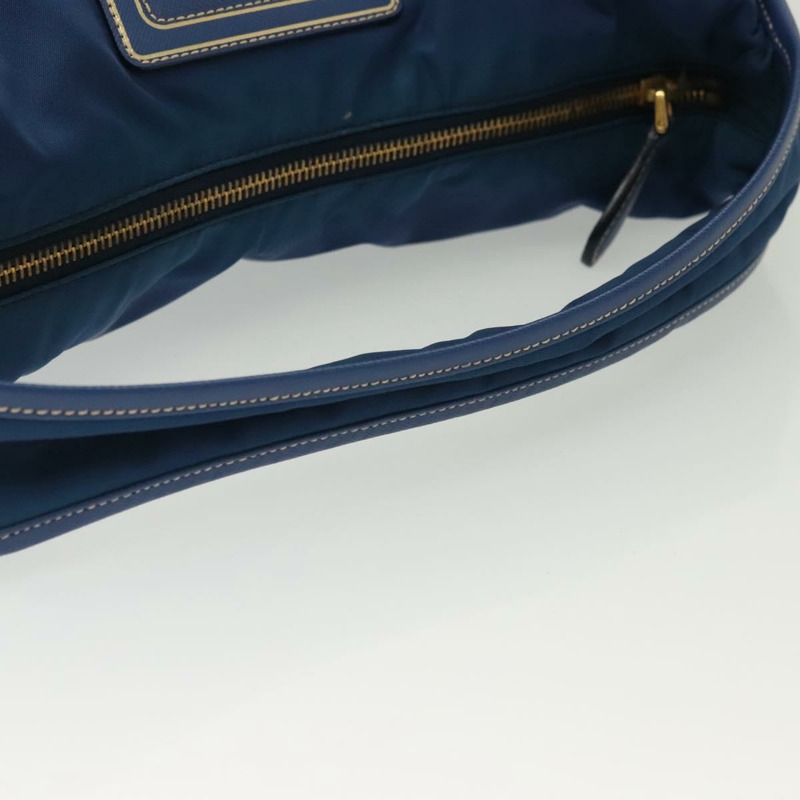 【日本直送】PRADA 手提包 尼龍 2way 藍色 金色 正品 138847-6