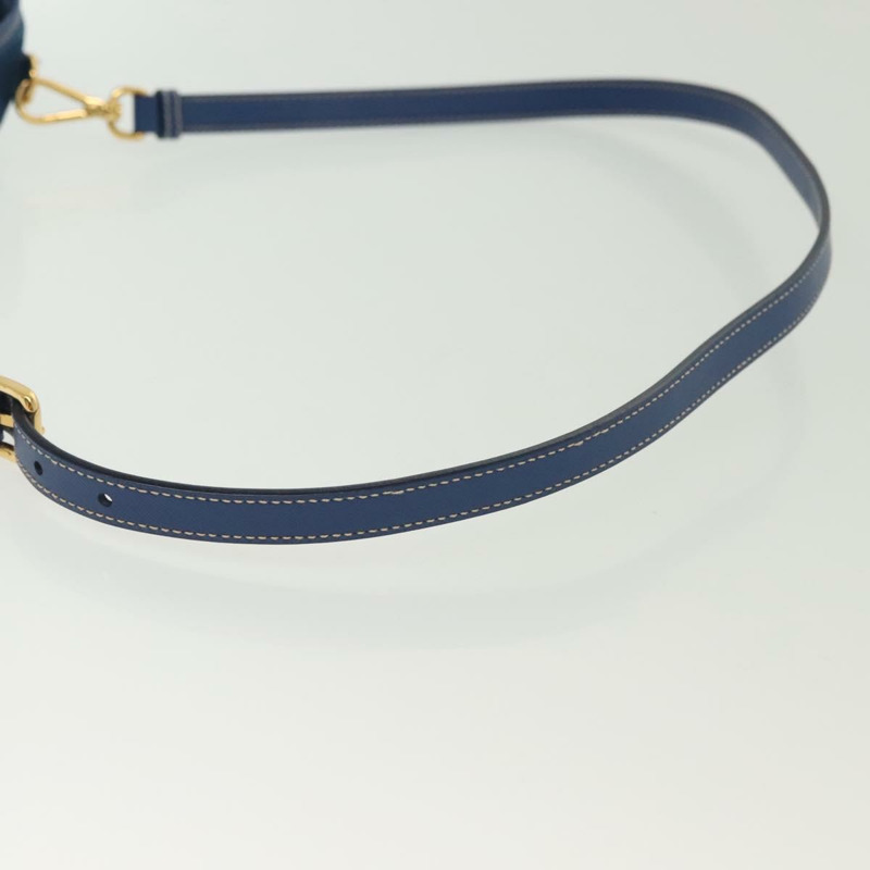 【日本直送】PRADA 手提包 尼龍 2way 藍色 金色 正品 138847-7