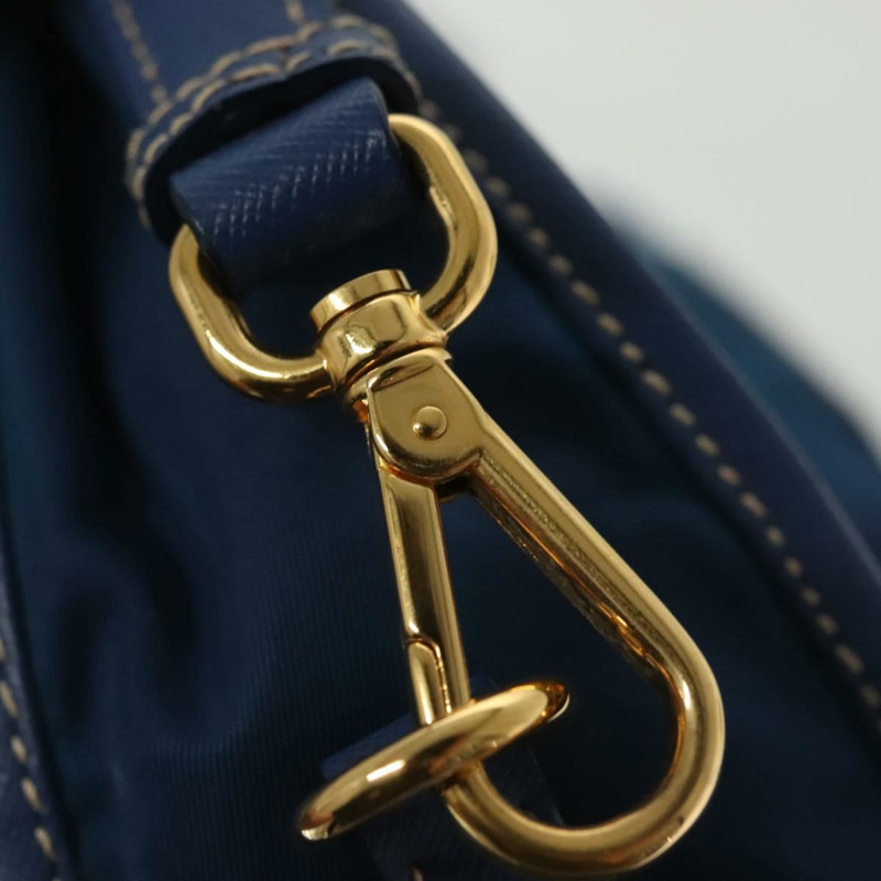 【日本直送】PRADA 手提包 尼龍 2way 藍色 金色 正品 138847-8