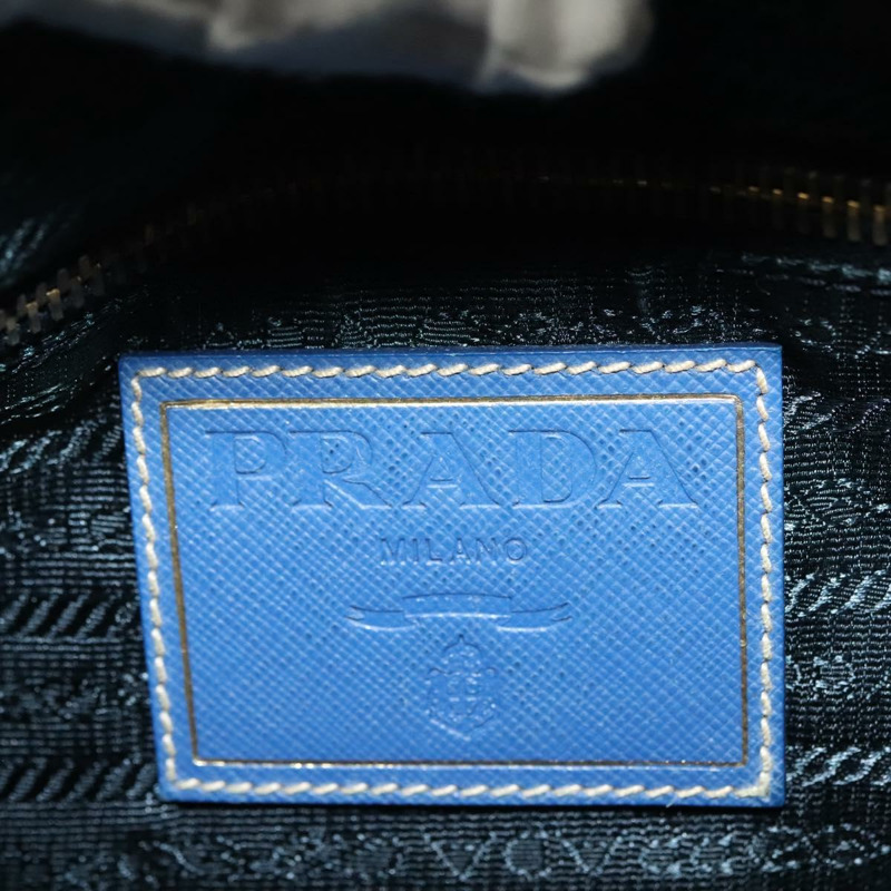 【日本直送】PRADA 手提包 尼龍 2way 藍色 金色 正品 138847-20