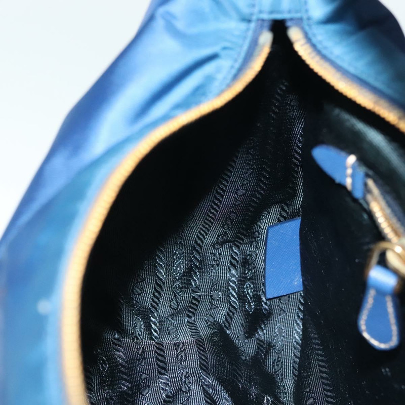【日本直送】PRADA 手提包 尼龍 2way 藍色 金色 正品 138847-22