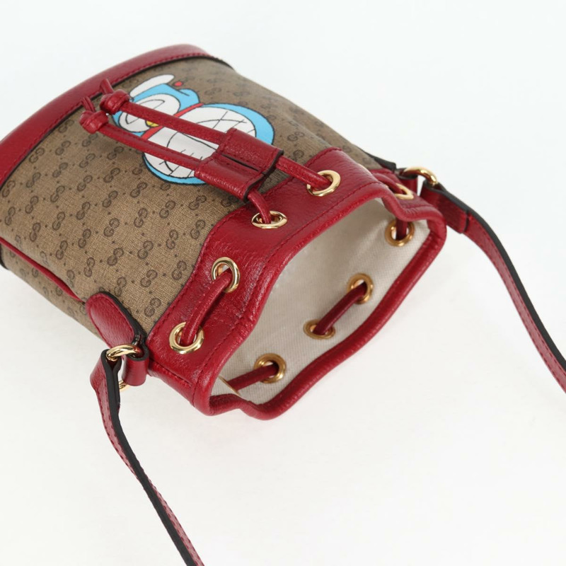 【日本直送】GUCCI Micro GG Supreme Doraemon 聯名手提包 PVC 米色 647801 正品 138992A-5