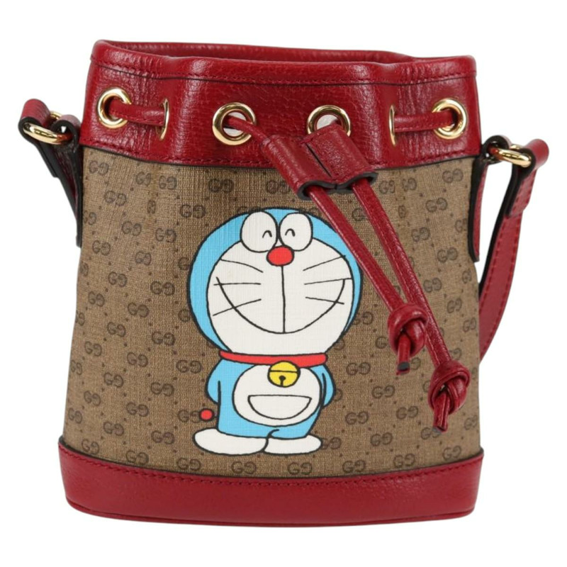 【日本直送】GUCCI Micro GG Supreme Doraemon 聯名手提包 PVC 米色 647801 正品 138992A-12