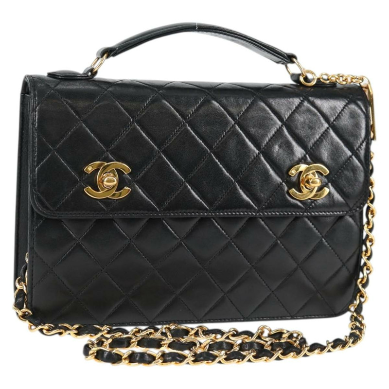 【日本直送】CHANEL Matelasse 雙轉鎖 Coco 鏈條包 小羊皮 CC 正品 138976SA-0