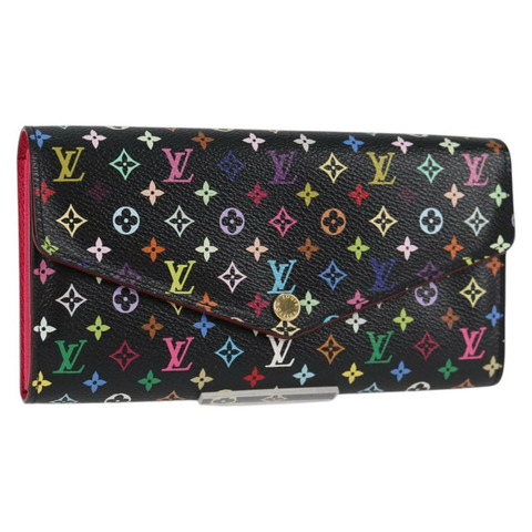 LOUIS VUITTON 多色 Portefeiulle Sarah 錢包 黑色 M60668 LV 授權 138922V