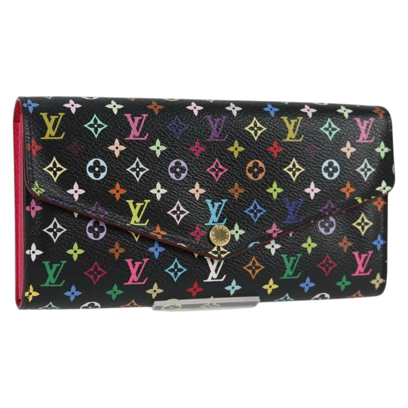 【日本直送】LOUIS VUITTON 多色 Portefeiulle Sarah 皮夾 黑色 M60668 LV 授權 138922V-0
