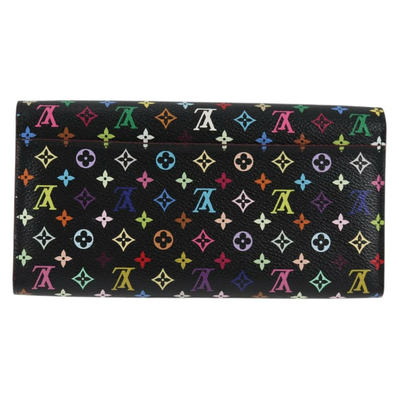 【日本直送】LOUIS VUITTON 多色 Portefeiulle Sarah 皮夾 黑色 M60668 LV 授權 138922V-1