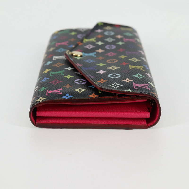 【日本直送】LOUIS VUITTON 多色 Portefeiulle Sarah 皮夾 黑色 M60668 LV 授權 138922V-3