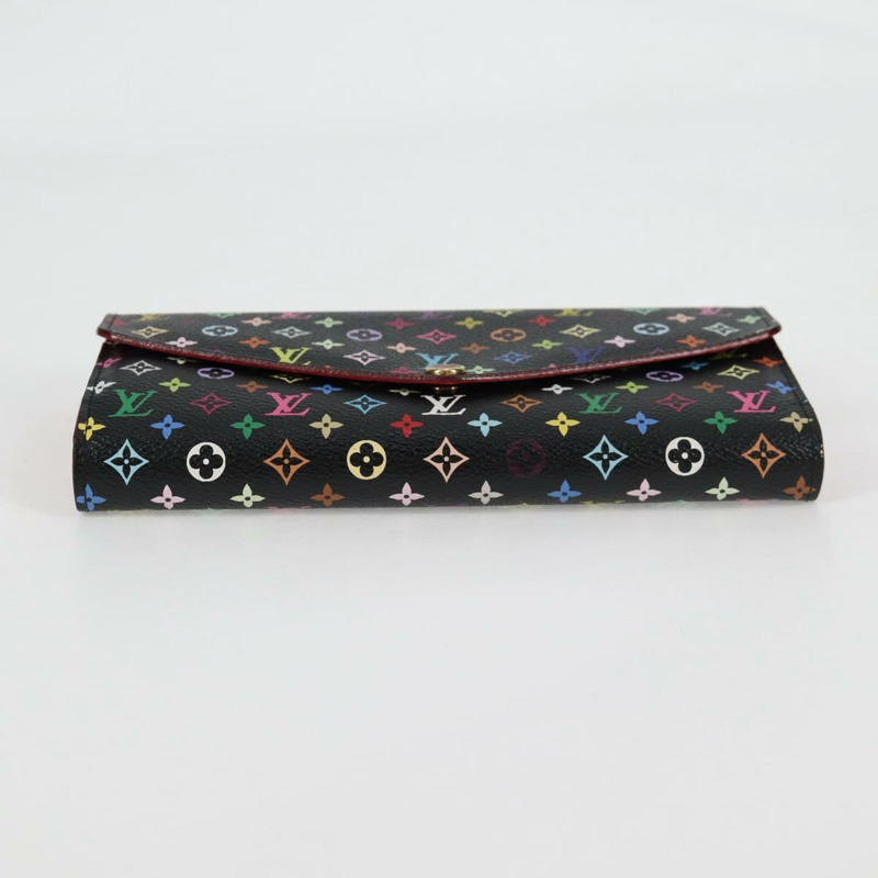 【日本直送】LOUIS VUITTON 多色 Portefeiulle Sarah 皮夾 黑色 M60668 LV 授權 138922V-5