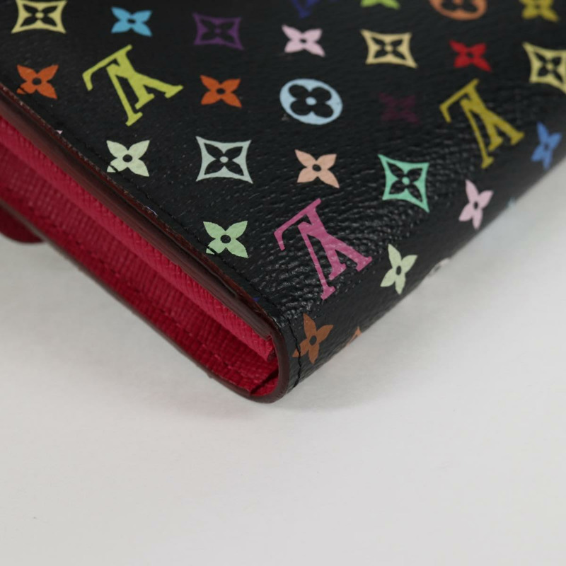 【日本直送】LOUIS VUITTON 多色 Portefeiulle Sarah 皮夾 黑色 M60668 LV 授權 138922V-15