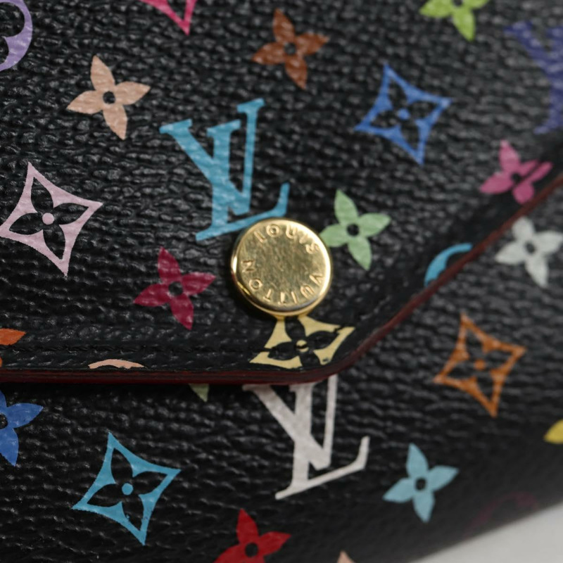 【日本直送】LOUIS VUITTON 多色 Portefeiulle Sarah 皮夾 黑色 M60668 LV 授權 138922V-17