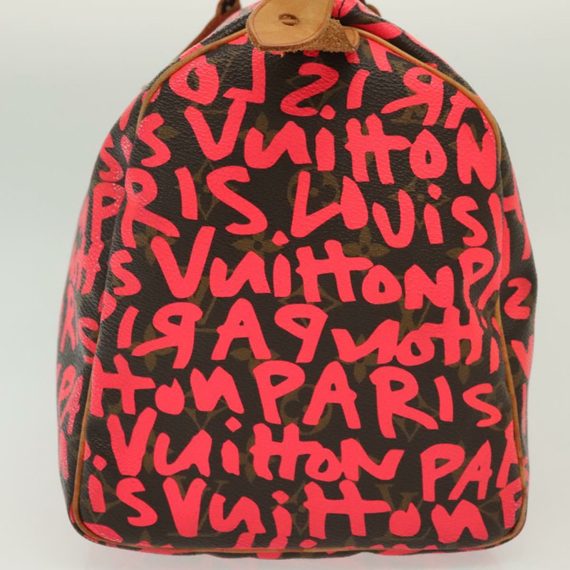【日本直送】路易威登 Monogram Graffiti Speedy 30 手提包粉紅色 M93704 LV 正品 138959A-3