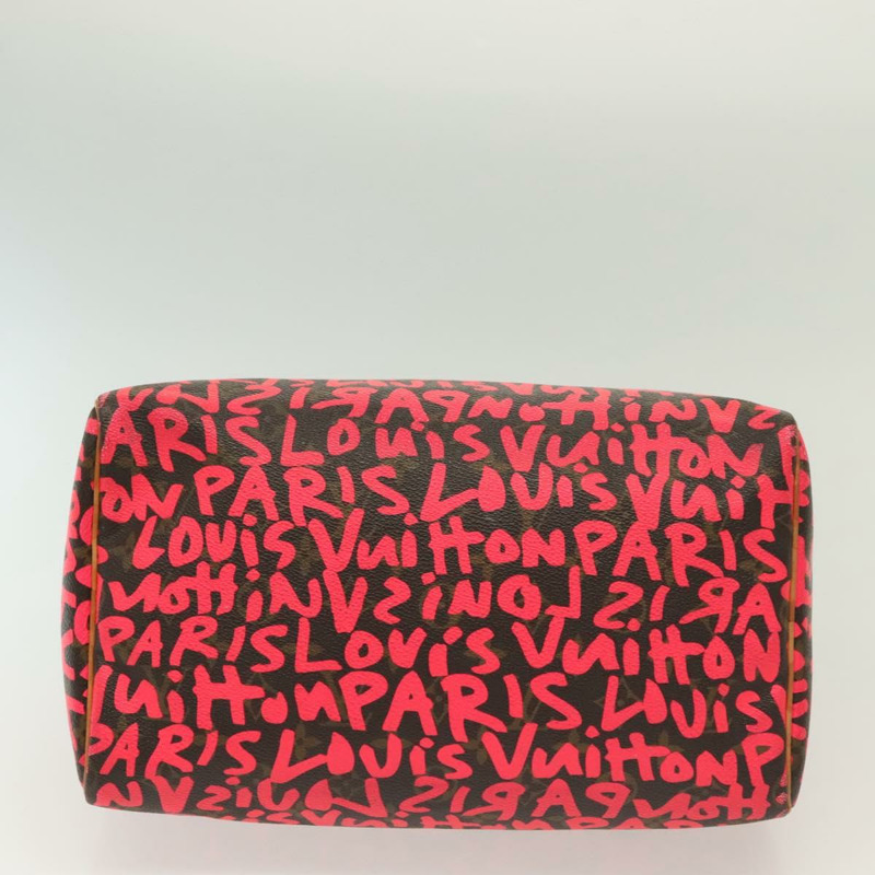 【日本直送】路易威登 Monogram Graffiti Speedy 30 手提包粉紅色 M93704 LV 正品 138959A-4