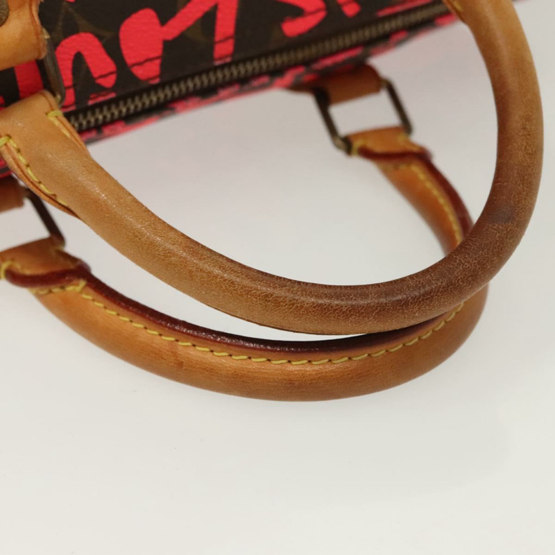 【日本直送】路易威登 Monogram Graffiti Speedy 30 手提包粉紅色 M93704 LV 正品 138959A-6