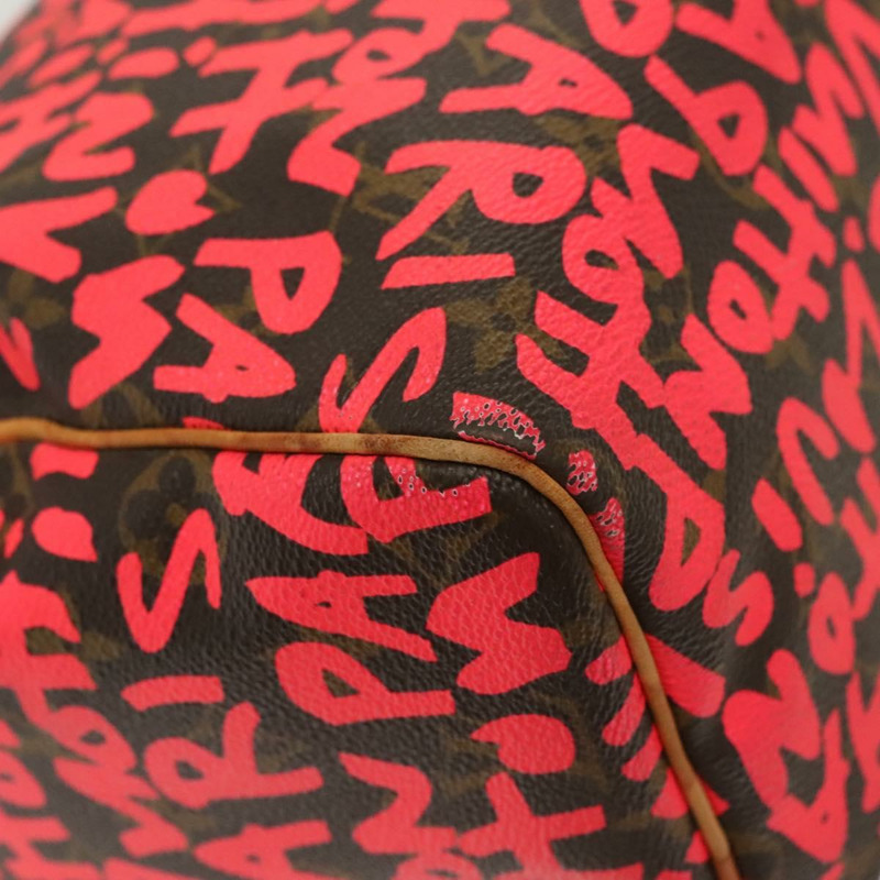 【日本直送】路易威登 Monogram Graffiti Speedy 30 手提包粉紅色 M93704 LV 正品 138959A-16