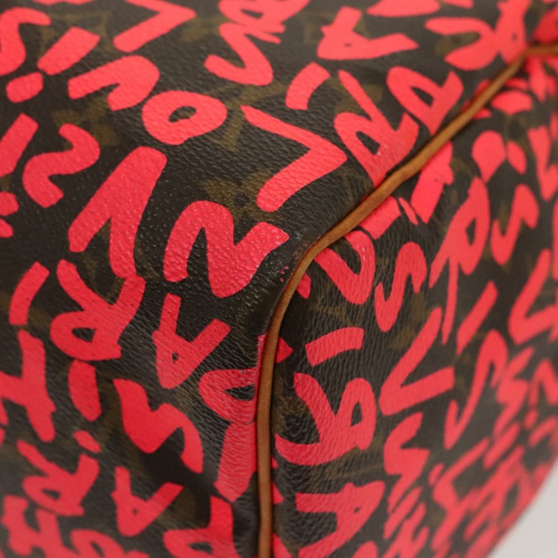 【日本直送】路易威登 Monogram Graffiti Speedy 30 手提包粉紅色 M93704 LV 正品 138959A-17