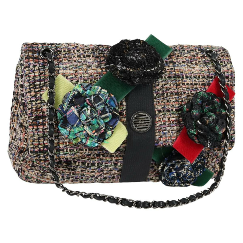 【日本直送】香奈兒 Matelasse 山茶花鏈包 粗花呢 多色銀色 CC 正品 138988A-0