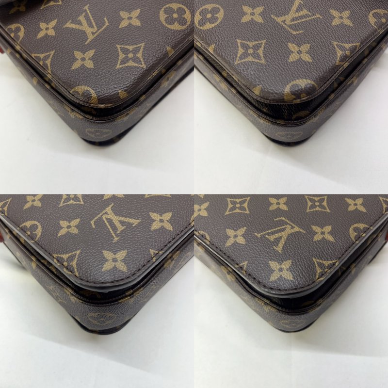LV Monogram老花斜背郵差包-8
