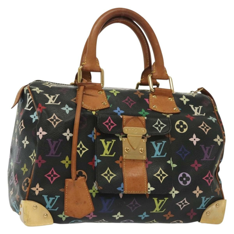 【日本直送】LOUIS VUITTON Monogram 多色 Speedy 30 手提包 黑色 M92642 LV 授權 fm4819-0