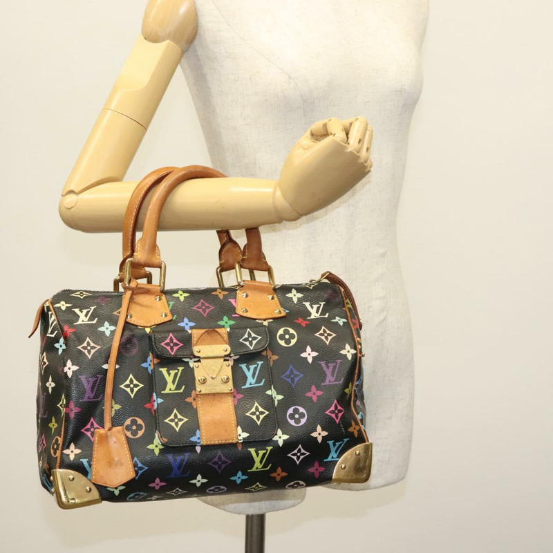 【日本直送】LOUIS VUITTON Monogram 多色 Speedy 30 手提包 黑色 M92642 LV 授權 fm4819-22
