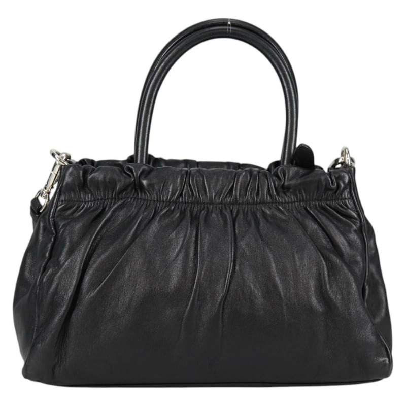 【日本直送】PRADA 手提包 皮革 2 款 黑色 銀色 正品 137970A-1