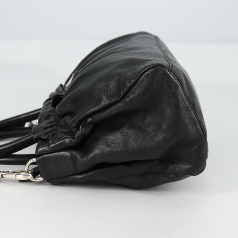 【日本直送】PRADA 手提包 皮革 2 款 黑色 銀色 正品 137970A-2