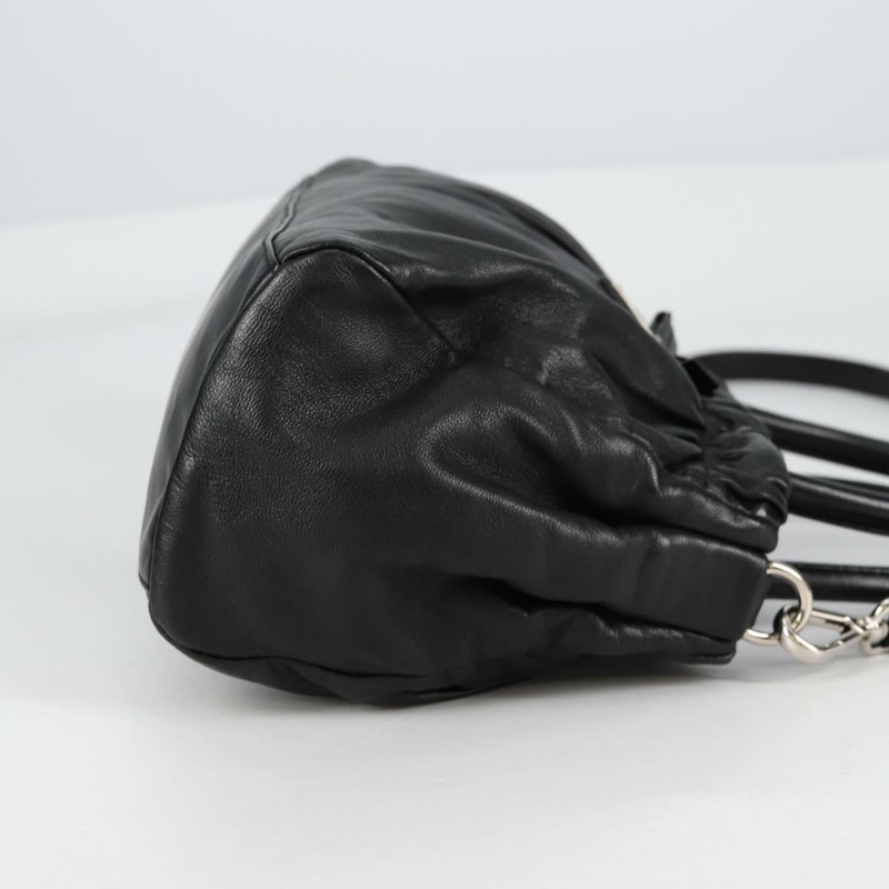 【日本直送】PRADA 手提包 皮革 2 款 黑色 銀色 正品 137970A-3