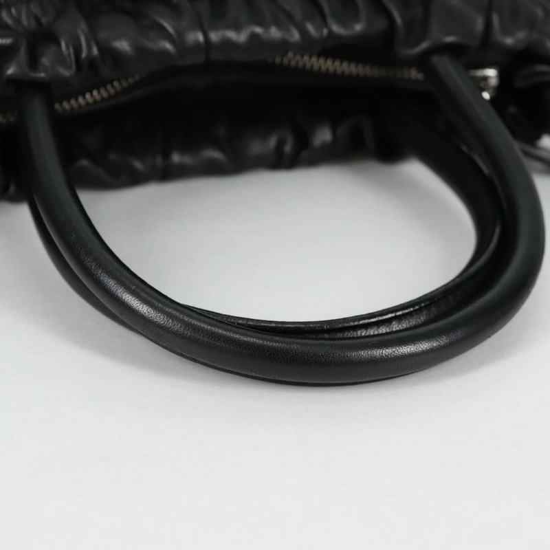 【日本直送】PRADA 手提包 皮革 2 款 黑色 銀色 正品 137970A-6