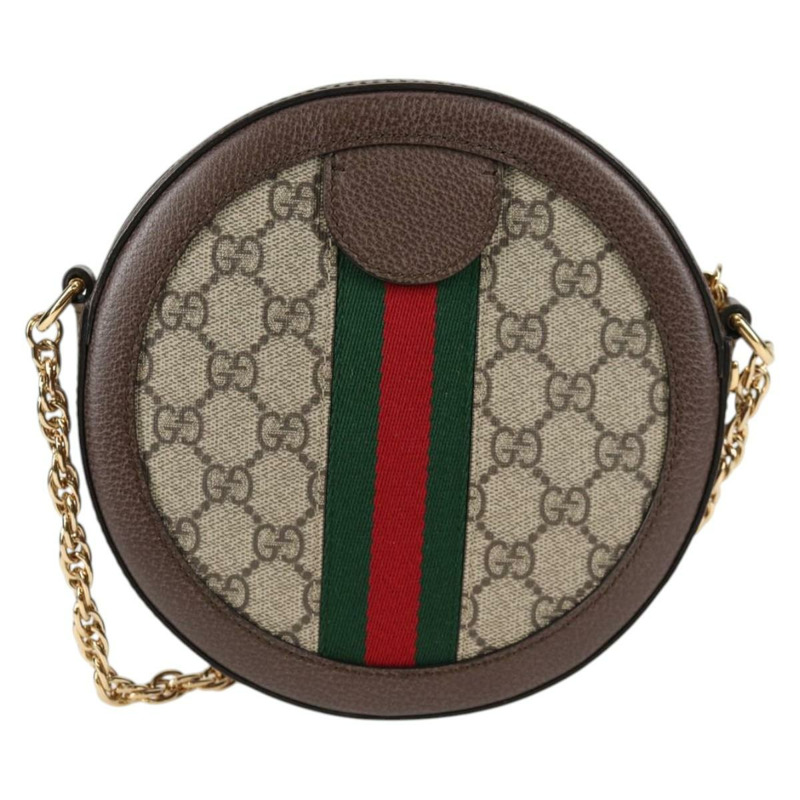 【日本直送】GUCCI GG Supreme Ophidia 鏈帶雪莉線包 PVC 米色 550618 正品 138002A-1